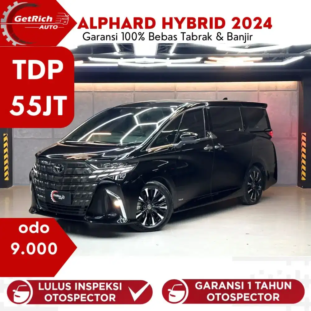 Km 9 Rb Toyota Alphard G Hybrid ATPM 2024 Hitam