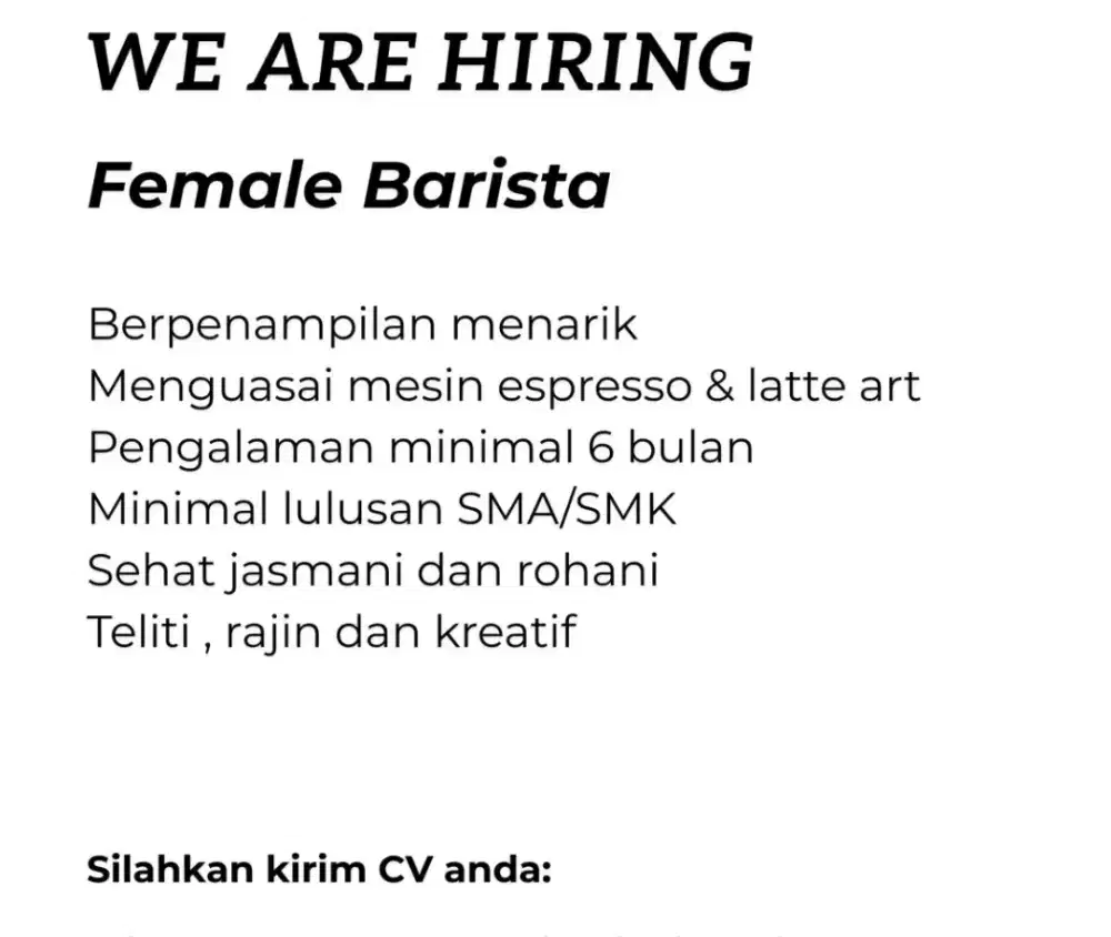 Barista kopi mesin