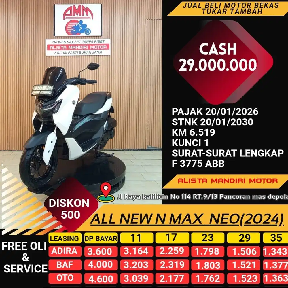 ALL NEW N MAX NEO 2024 PAJAK HIDUP KM LOW CC 0% KREDIVO SHOPEELATTER