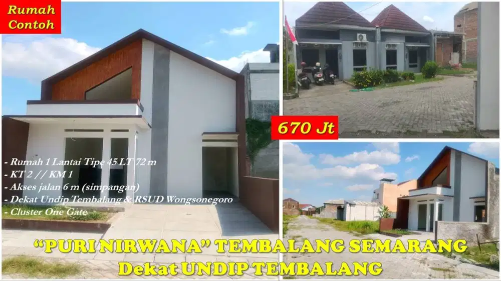 Rumah Baru, Cluster dkt Undip Tembalang Semarang