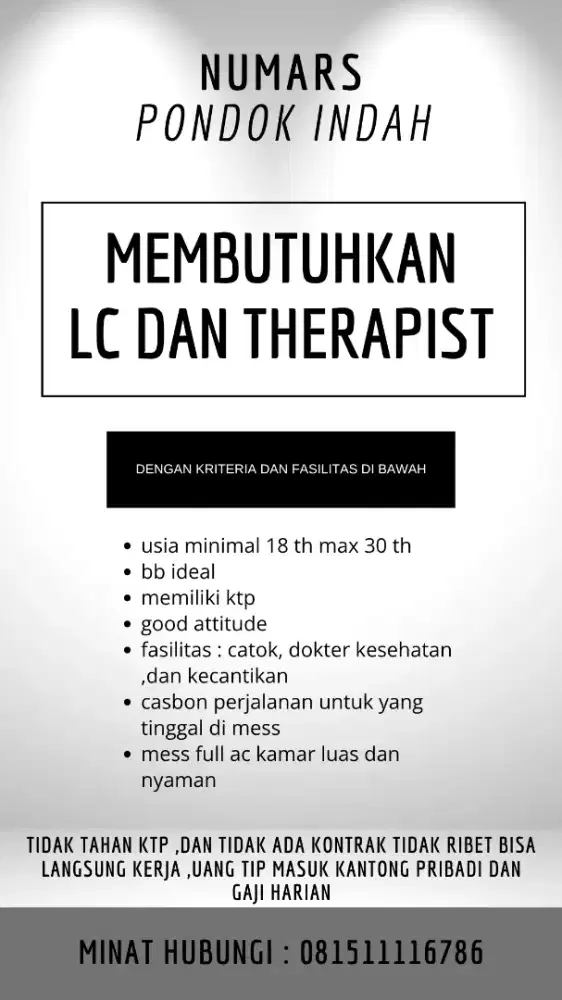 Loker Lc dan Therapist