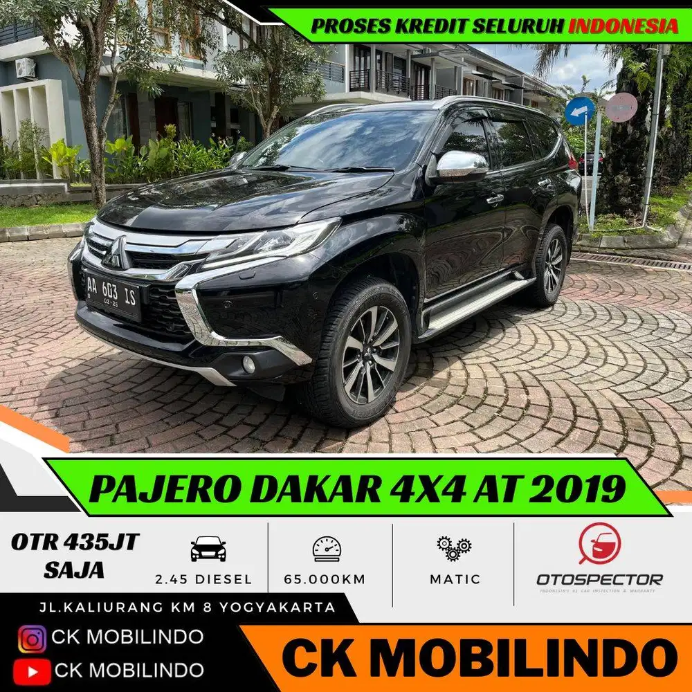 (KM65rb) Pajero Dakar 4X4 Matic 2019 Diesel Plat AA Bisa Kredit