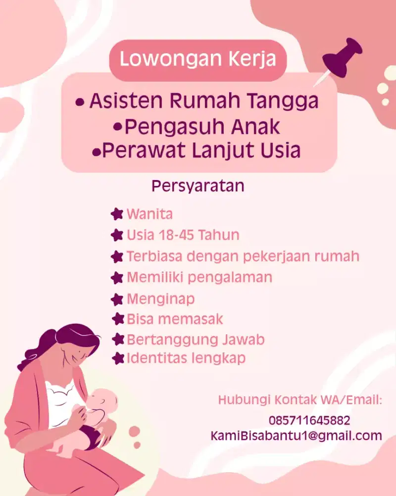 ART,BABY SITTER, PERAWATAN LANSIA