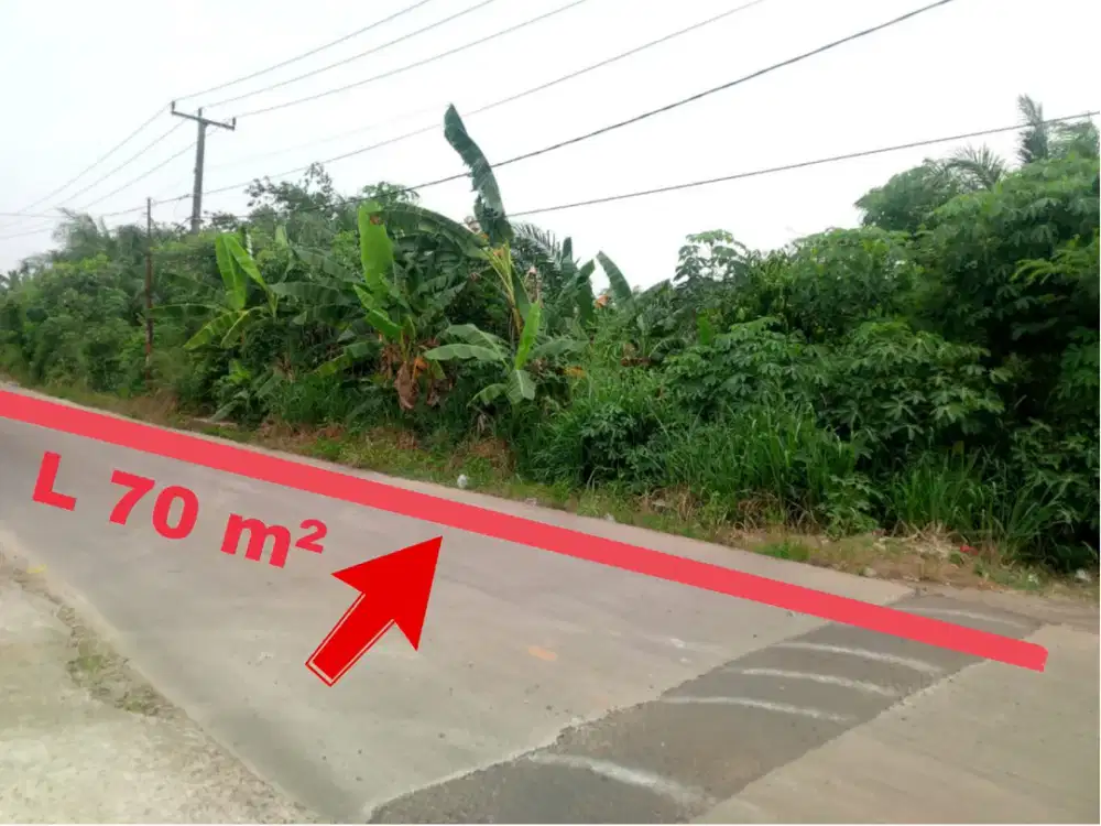 Dijual Murah Lahan Pinggir Jalan Raya Persegi ngotak Luas 9.570m2 Nempel Dengan BSD