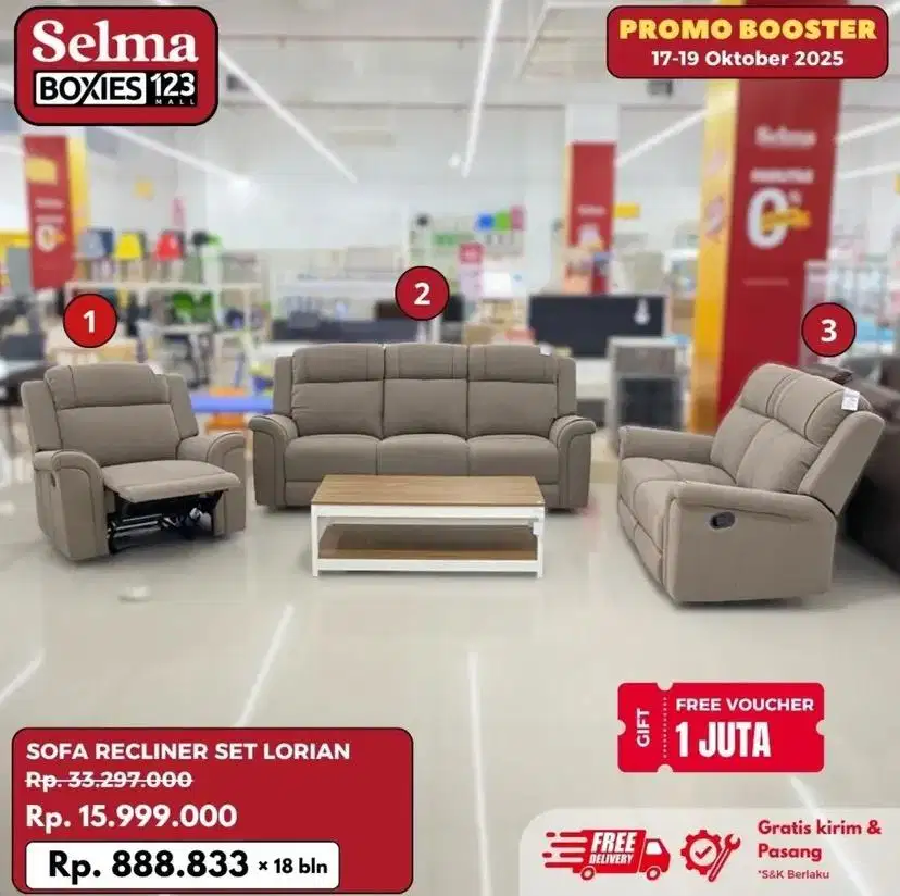 Sofa set selonjoran selma