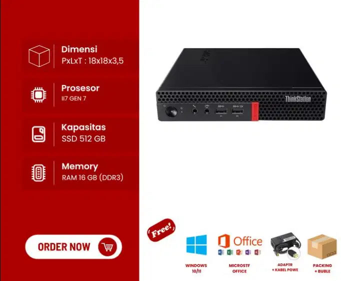 KOMPUTER MINI PC LENOVO THINKSTAION P320 INTEL CORE i5 GEN 6 DL-SUR