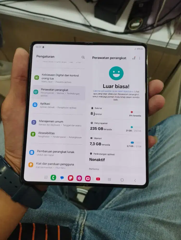 Samsung Z fold 4 resmi sein ram 12/256