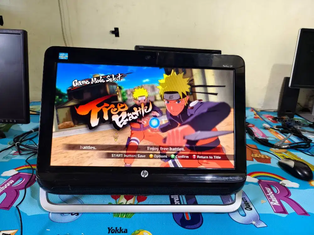 PC AIO HP 20inch intel i3 3.4ghz fisik mulus wifi speaker webcam