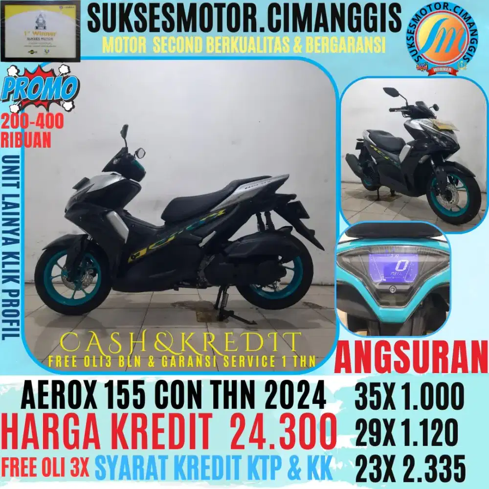 AEROX 155 CON CASHBACK TERMURAH UP TO 700 RIBUAN FREE OLI