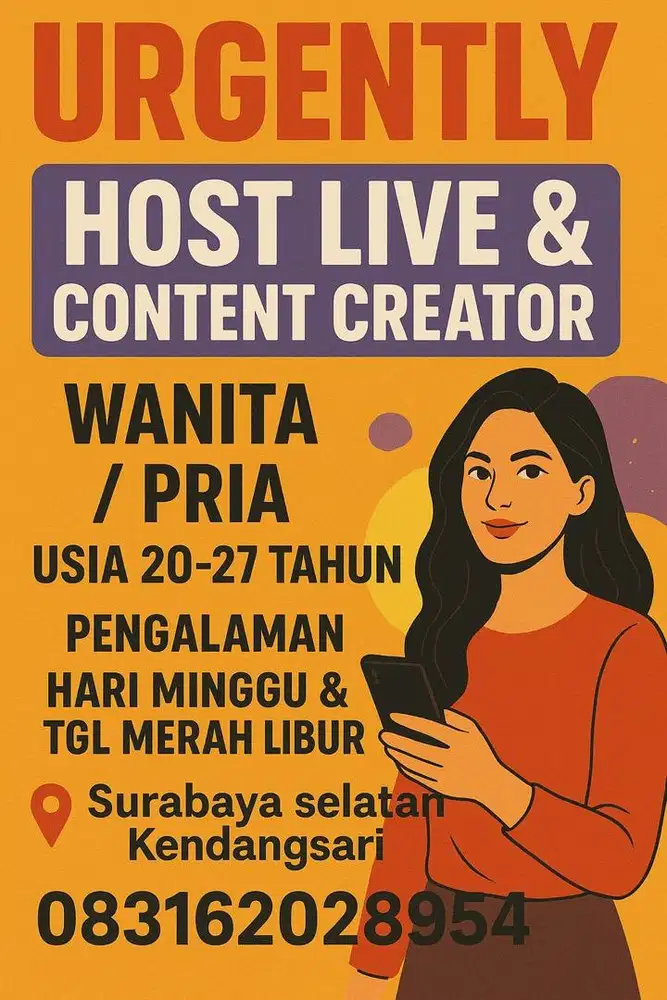 Host live & conten creator
