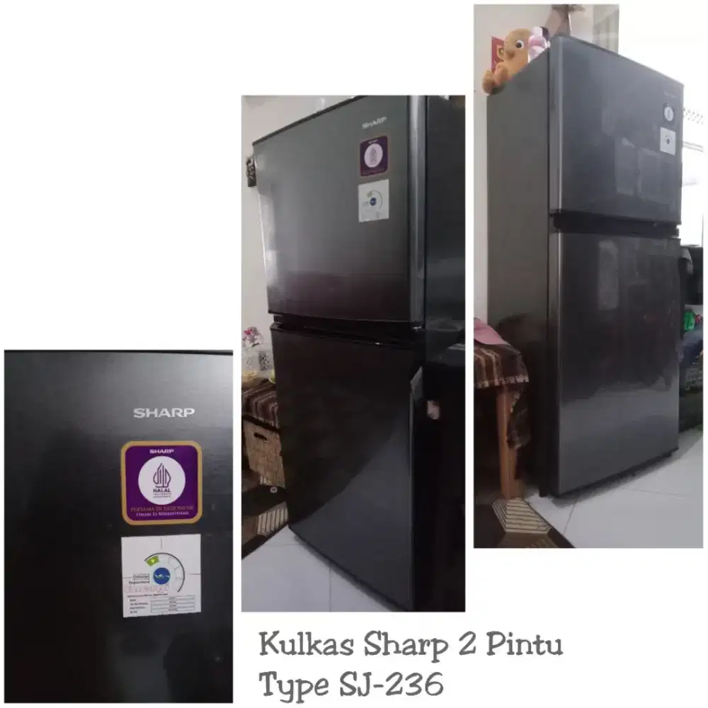 Kulkas SHARP Type SJ-236, 2 Pintu hemat listrik..