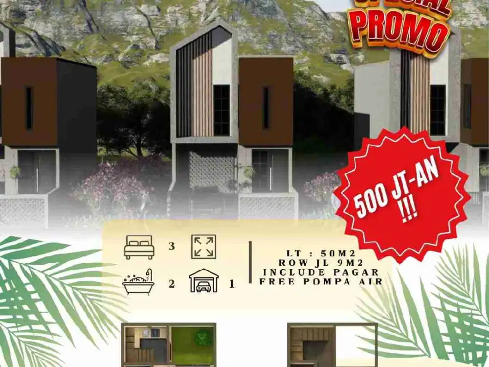 rumah baru harga 500 jutaan dekat amesta OERR