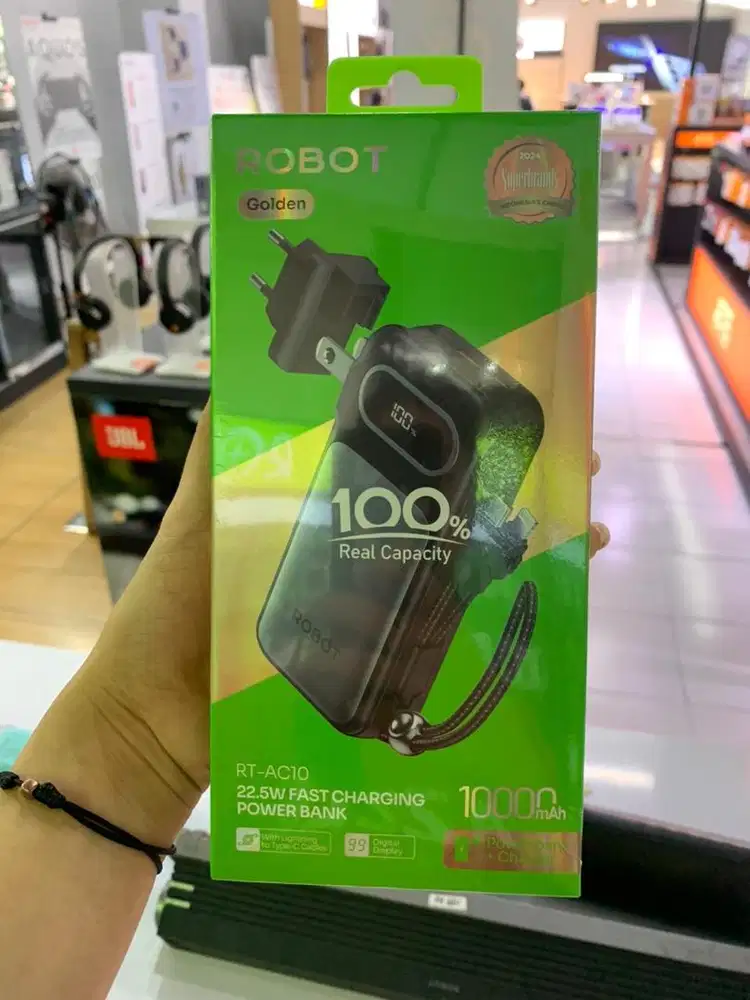 ROBOT RT-AC10 Powerbank + Charger 2in1 Fast Charging 22.5W