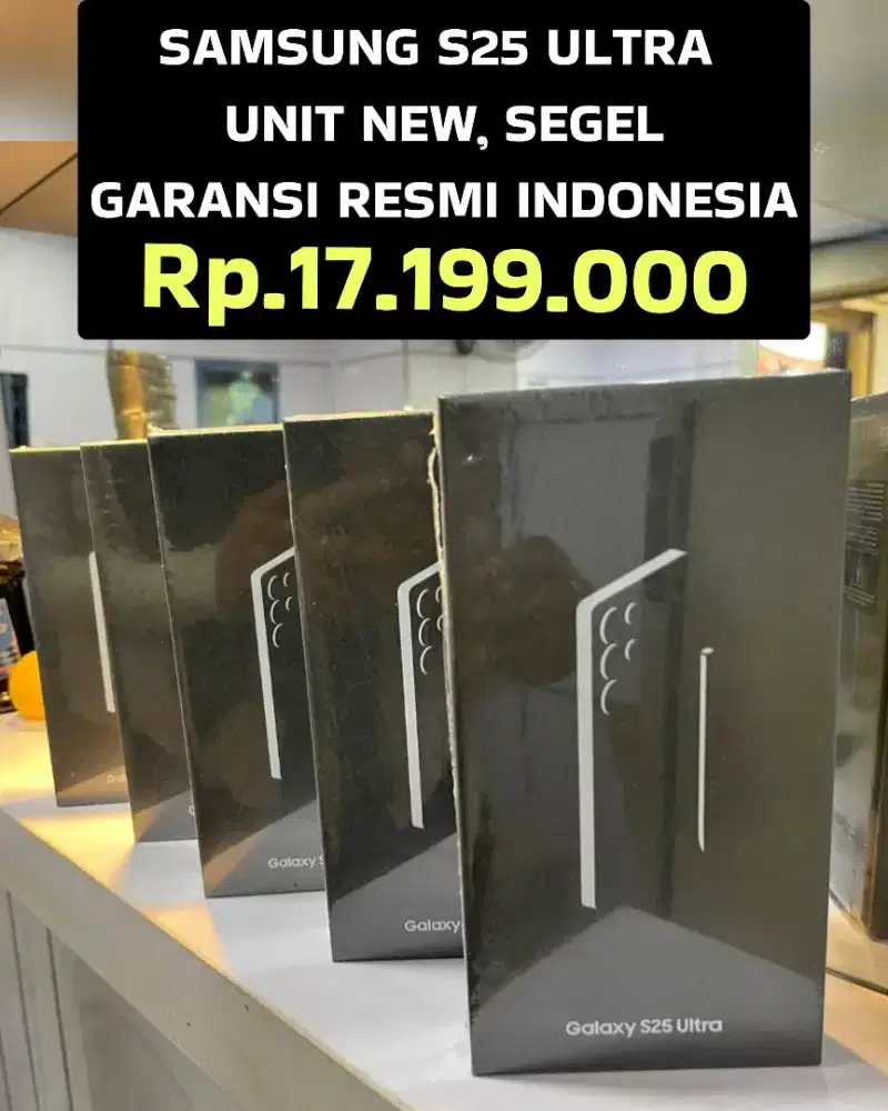 Rp.17.199.000 . Samsung S25 ULTRA
UNIT NEW,SEGEL,RESMI SEIN ‼️