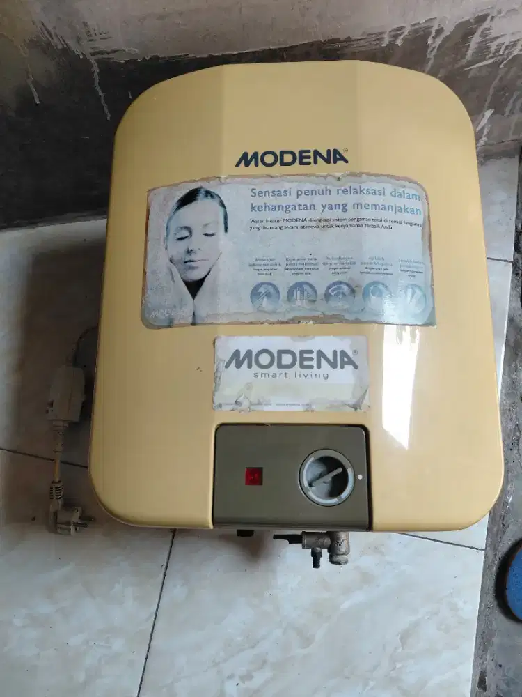 Jual aja water heater listrik merk modena 15l