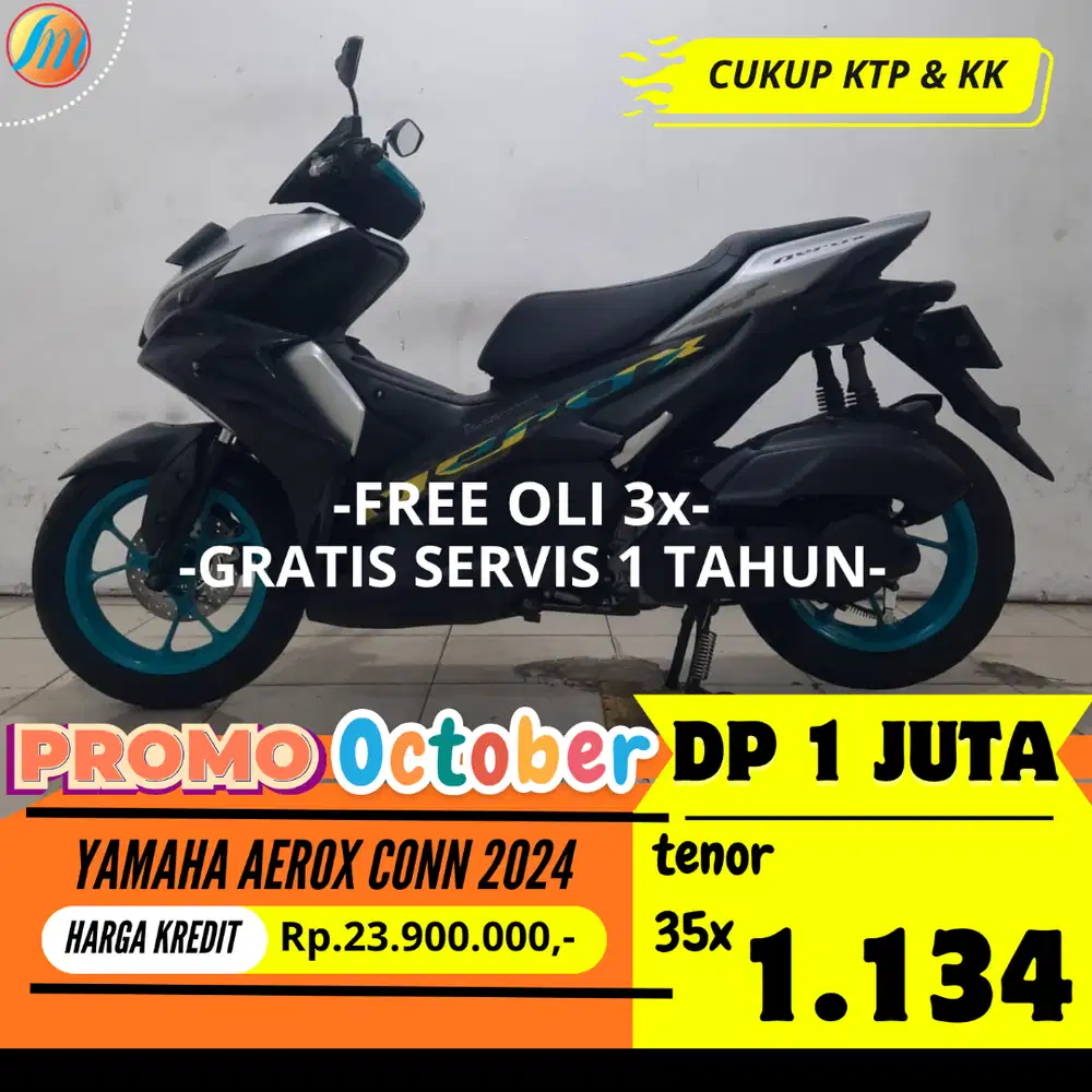 YAMAHA AEROX 155 CONNECTED 2024 KREDIT DP MURAH ANGSURAN TERJANGAKAU