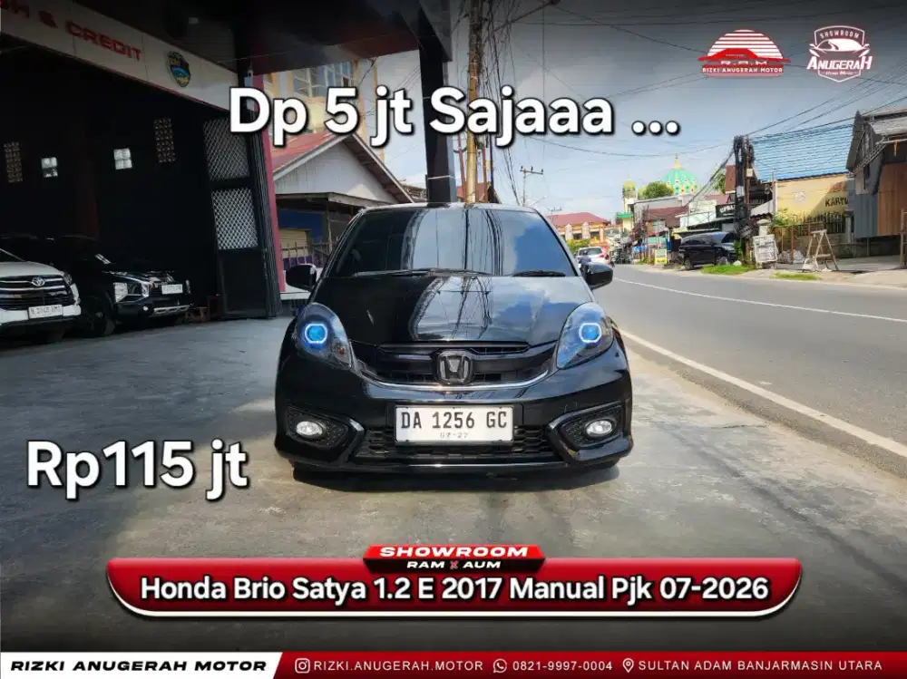 Dp 5jt Brio Satya 1.2 E MT 2017 Pjk 07-2026