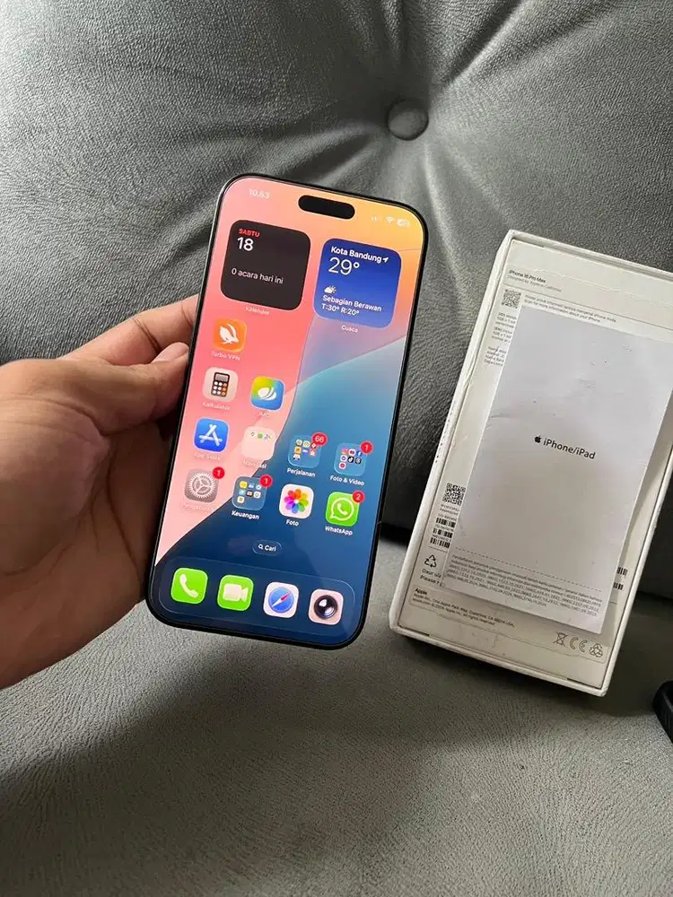 Iphone 16 Promax 256 ibox baru 3 bulan