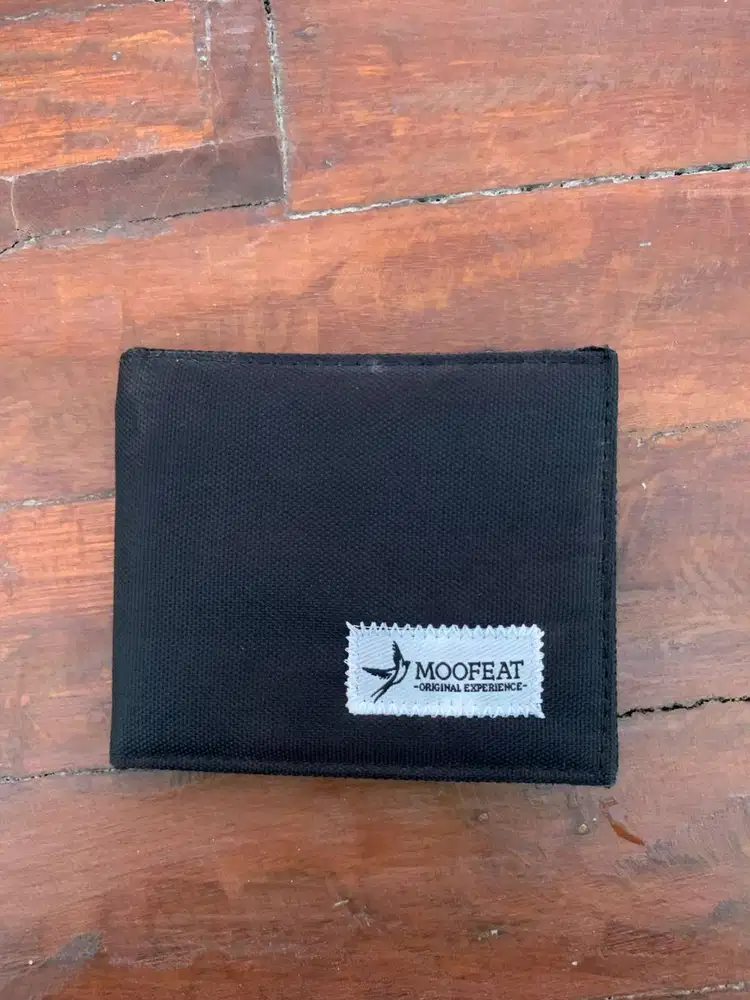 Moofeat Black - Dompet lipat simpel Pria Kartu Uang Hitam - Hitam