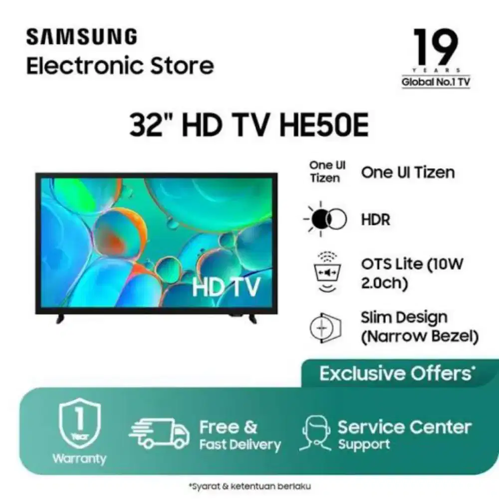 Samsung 32in smart tv 32he50e