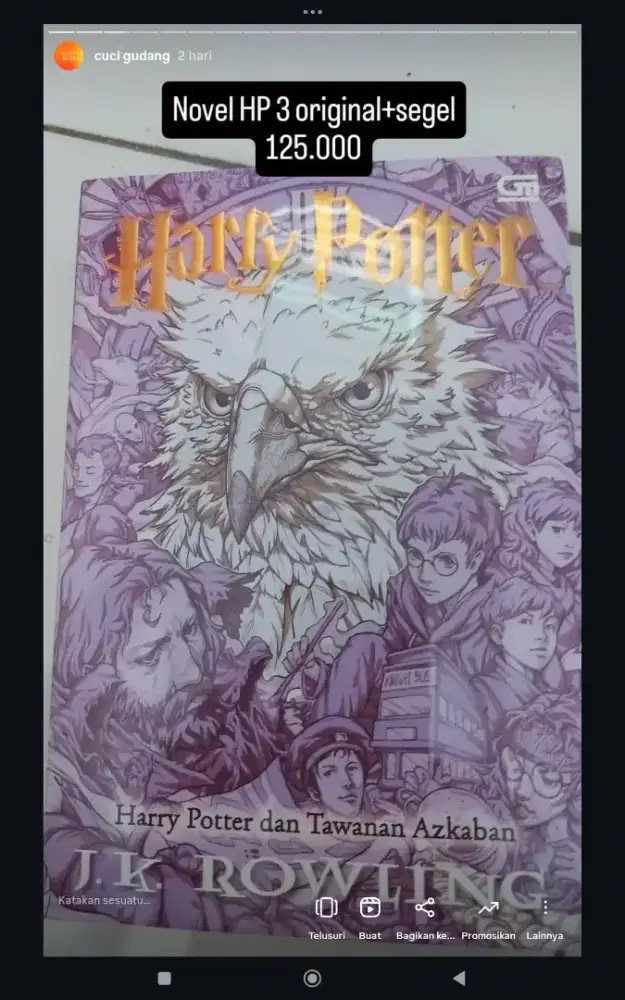 Novel Harry potter 3 original segel