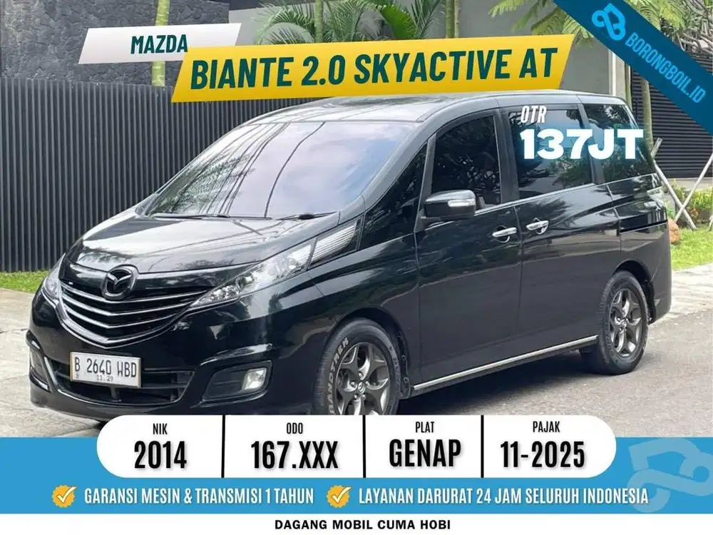 BIANTE 2.0 SKYACTIVE AT 2014 HITAM FULLSET ISTIMEWA