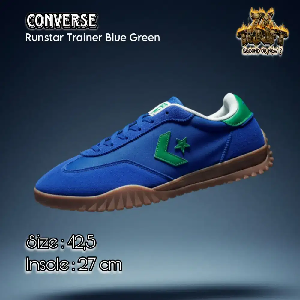SEPATU SNEAKERS PRIA/WANITA CONVERSE RUNSTAR TRAINER BLUE SUEDE