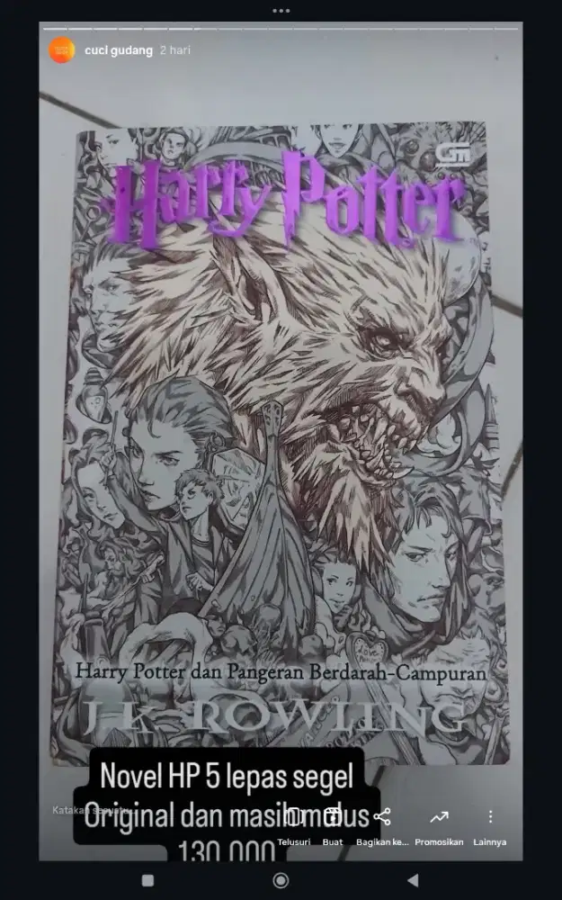 Novel Harry potter 5 lepas segel