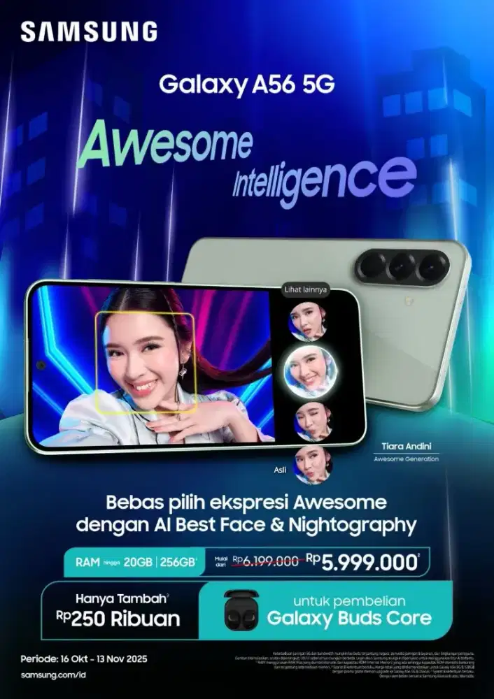 SAMSUNG A56 12/256 GB BARU MURAH