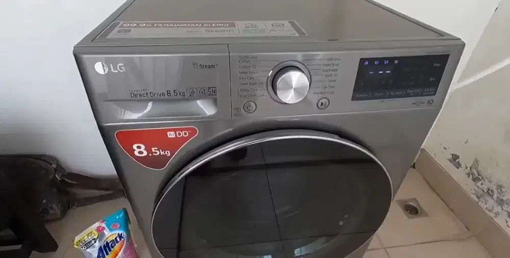 MESIN CUCI LG 8,5 KG FV1285S3VS FRONT LOADING STEAM AI DD THINQ - 8 KG