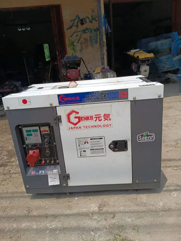 Jual Mesin Genset Merk Genki 12KVA Kondisi Gress