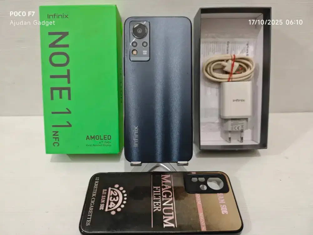 Infinix Note 11 NFC 6/128 Gb Mulus 95% Fullset (LCD udh ganti) BS TT