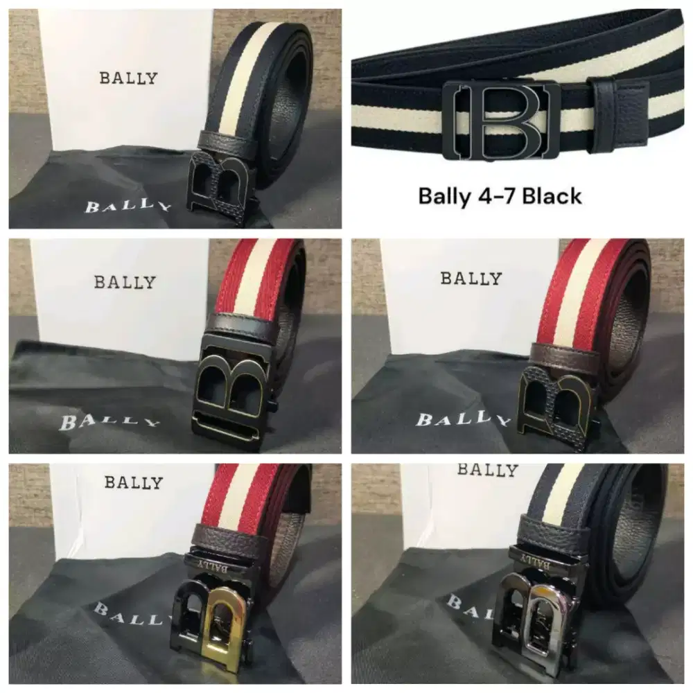 Belt bally men kombinasi kulit banyak model