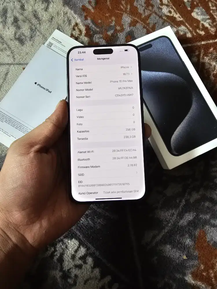 iPhone 15 Promax 256 Bh 88%