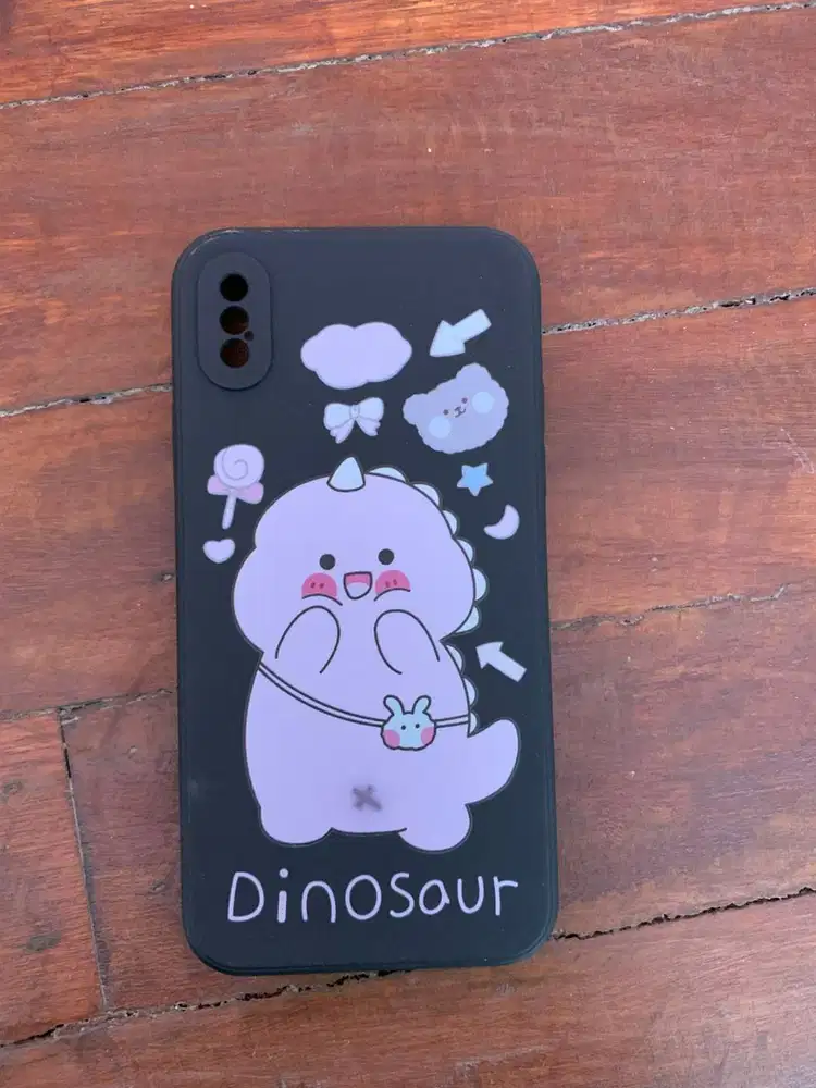 CASE IPHONE XS HITAM DINOSAUR