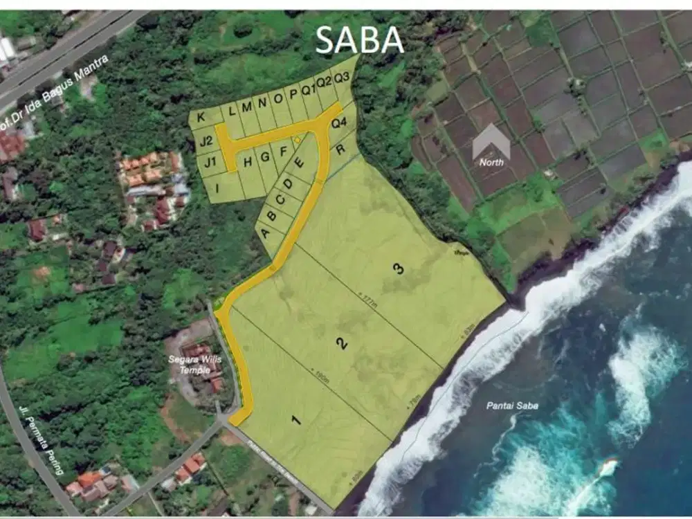 Dijual Tanah Kavling  Pantai Saba Beach