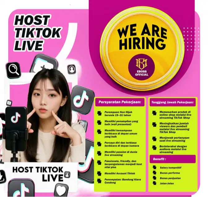 LOWONGAN KERJA LIVE HOST SHOPEE /TIKTOK