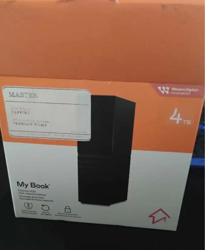 Harddisk external WD my book 4 TB garansi on 10 november 2027