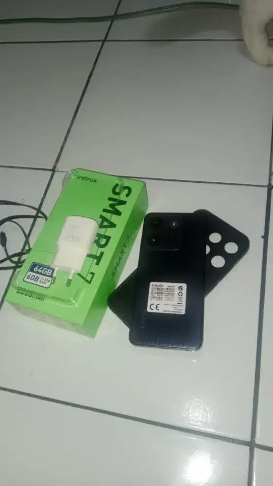 Jual hp Infinix smart 7 ram 6/64 GB fullset normal