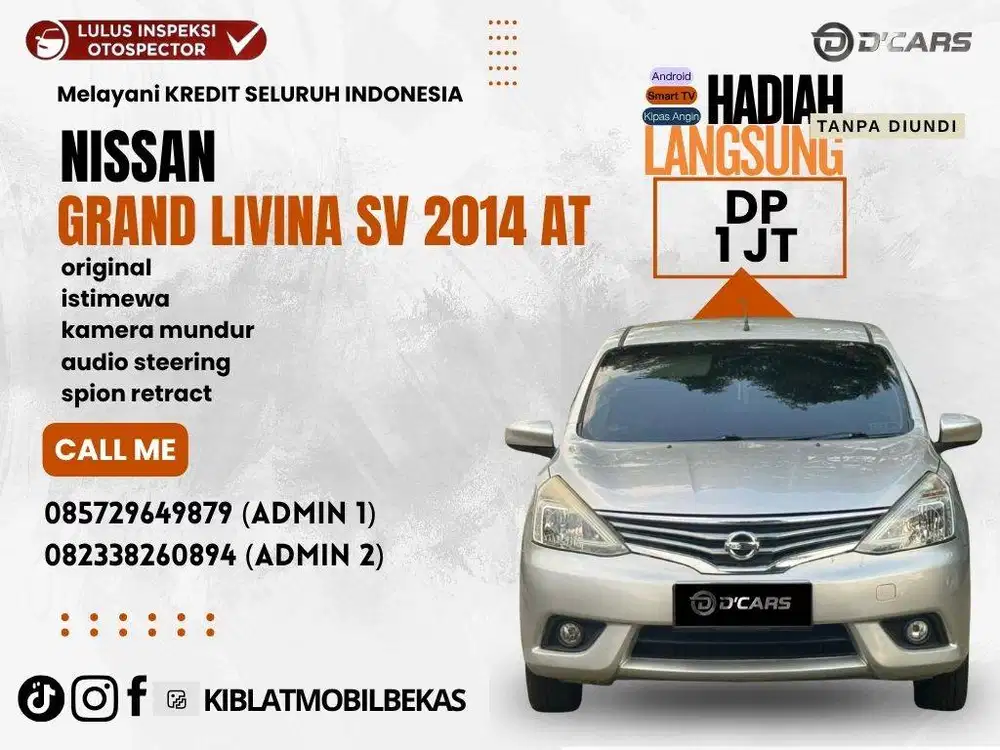 NISSAN GRAND LIVINA SV 2014 MATIC ORIGINAL ISTIMEWA