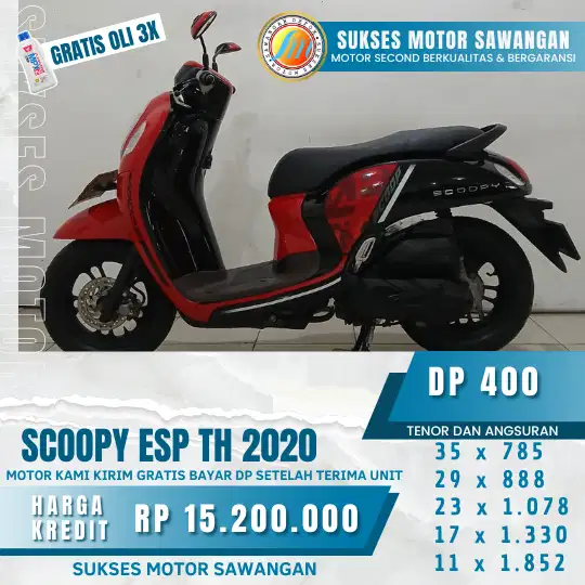 HONDA SCOOPY ESP T TH 2020 JUAL CASH ATAU KREDIT,TUKAR TAMBAH