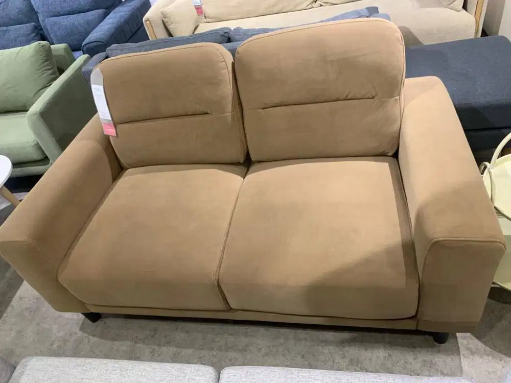 Heim Studio HIMURA Sofa 2 Dudukan Kain - Cokelat