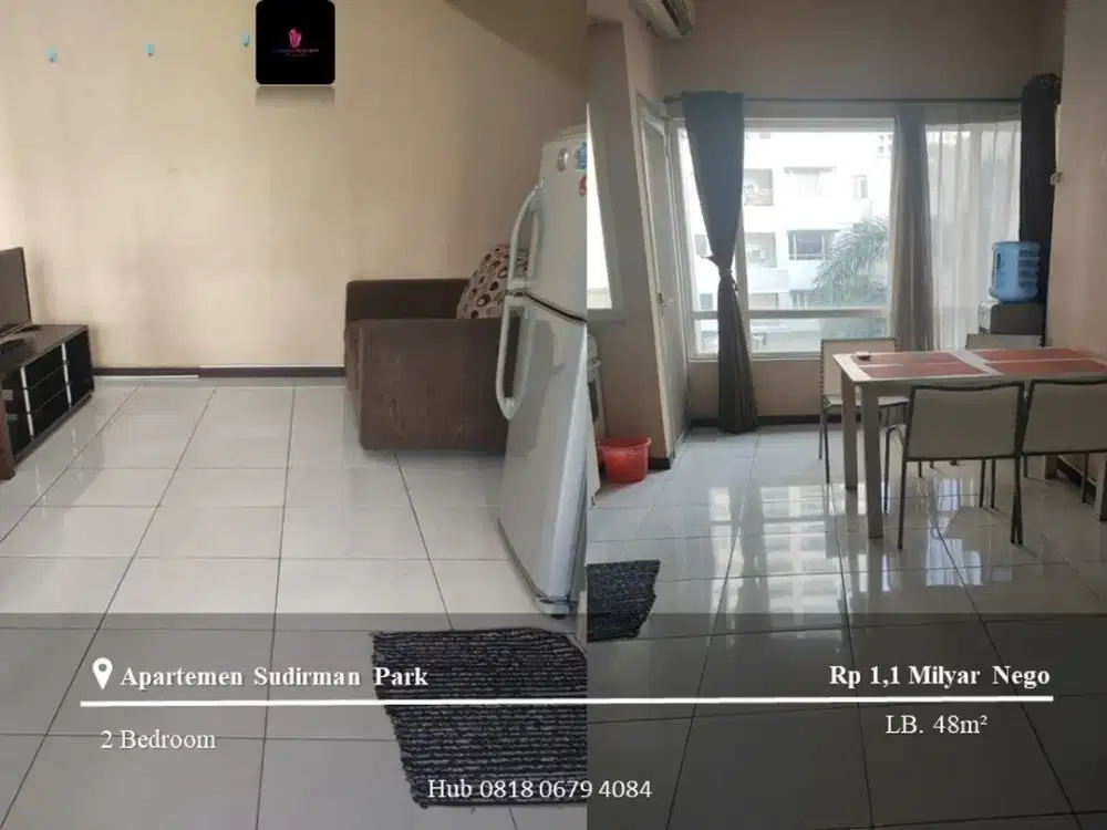 Dijual Apartement Sudirman Park Low Floor 2BR Fully Furnished