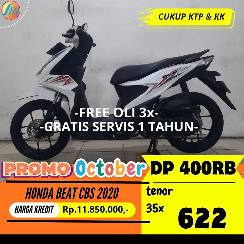 DP PROMO 400RIBU HONDA BEAT CBS 2020 ANGSURAN SANGAT RENDAH BERGARANSI
