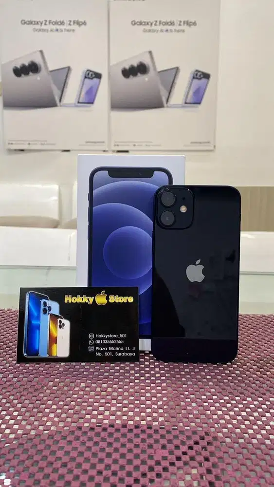 Iphone 12mini/256gb Black ex garansi resmi bh 85%