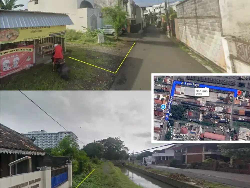 Tanah Seturan Luas 1000-an m2; Dapat 2 Jalan Harga 5 Jutaan
