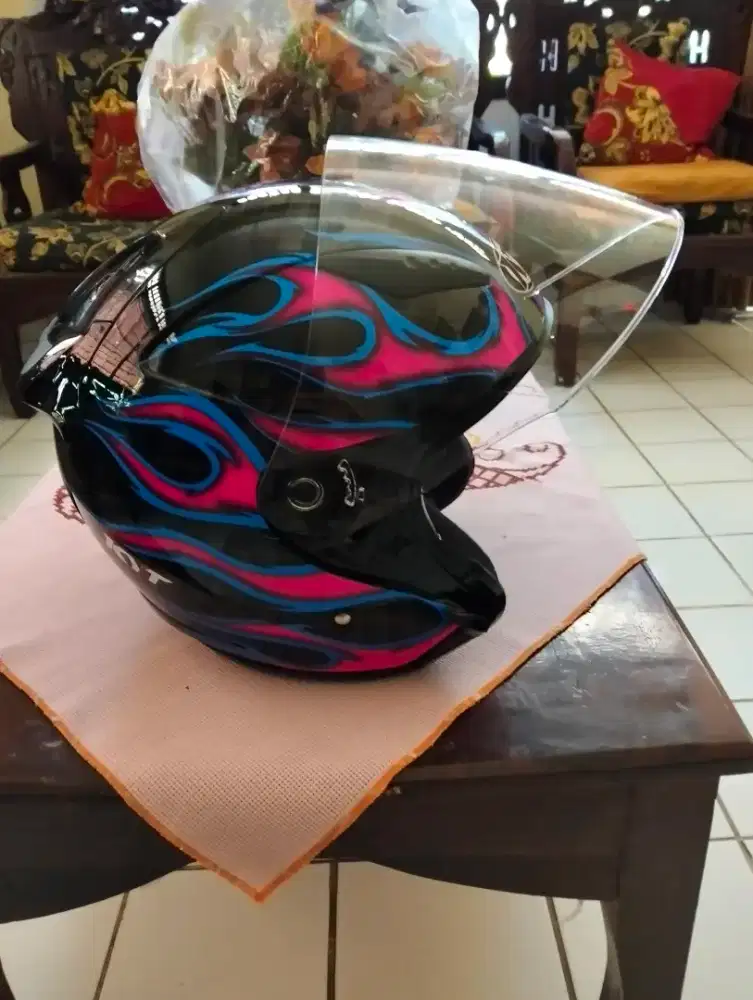 KYT galaxy flat r Doble visor mlusss gresss zise l pemakaian seminggu