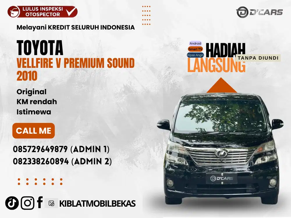 TOYOTA VELLFIRE V 2010 MATIC PREMIUM SOUND BEBAS LAKA ORIGINAL