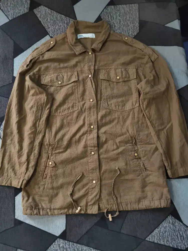 zara over shirt brown jacket