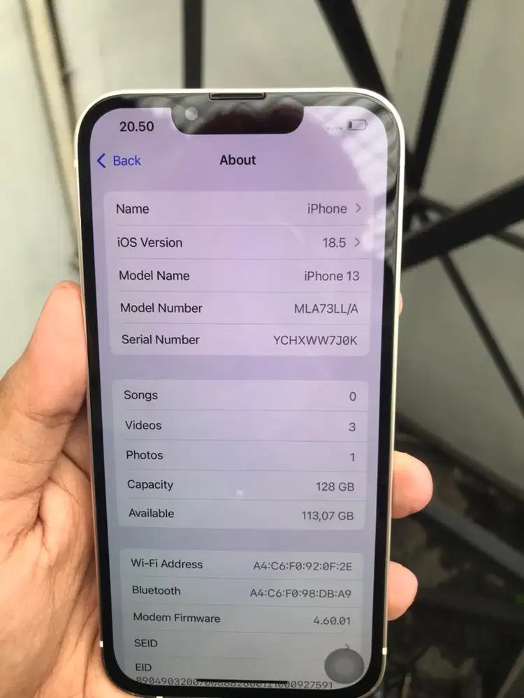 ip 13 128gb inter